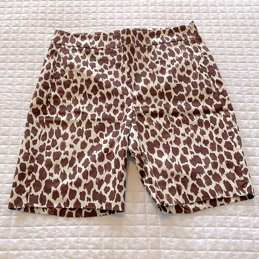 NWOT J Crew Giraffe Print Shorts